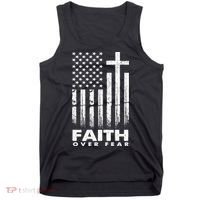 Faith Over Fear American Flag Tank Top thumb 0