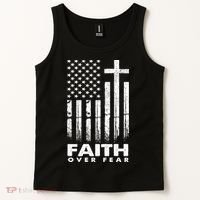 Faith Over Fear American Flag Tank Top thumb 2