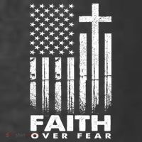 Faith Over Fear American Flag T-Shirt thumb 5