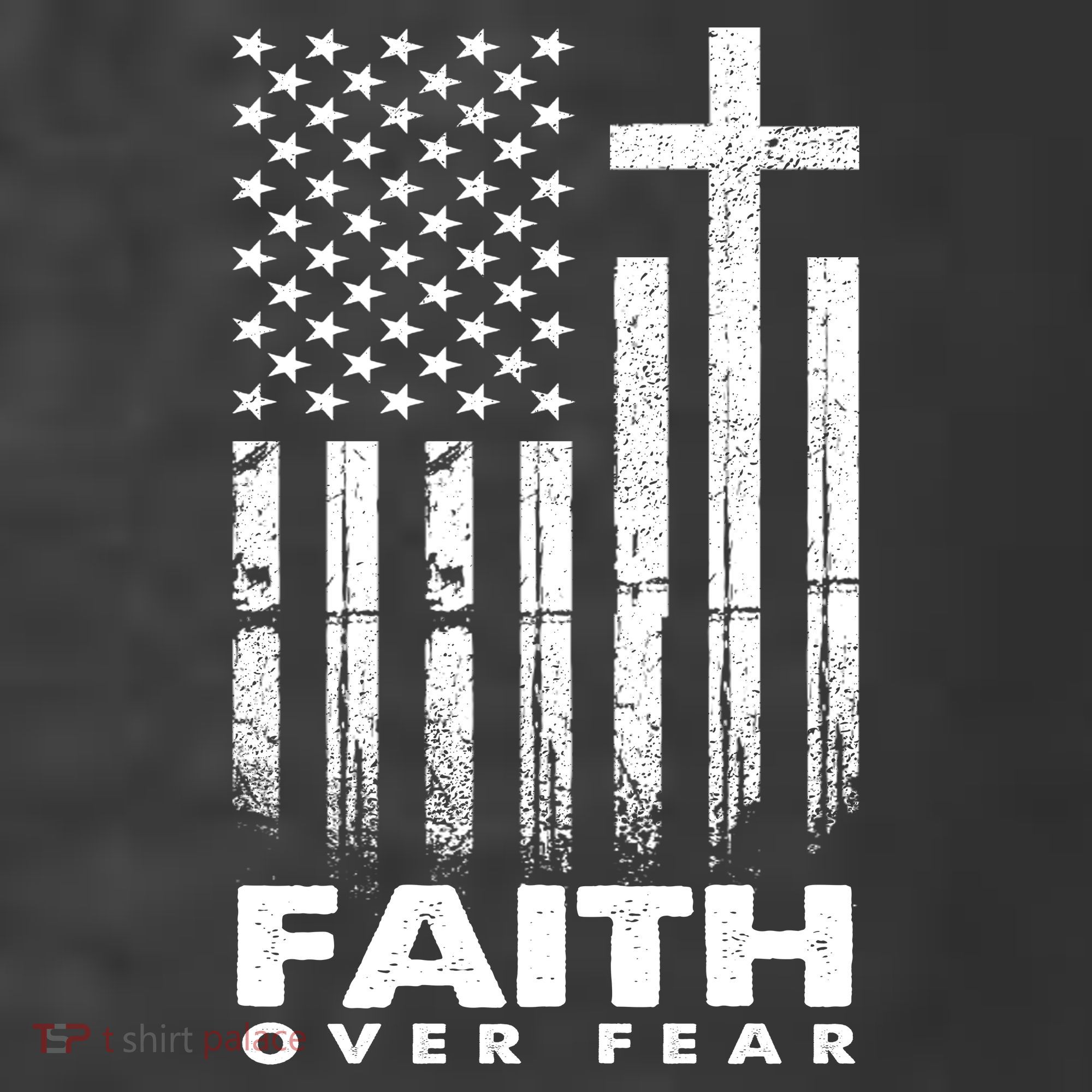 Faith Over Fear American Flag Women's Hoodie
