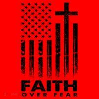 Faith Over Fear American Flag Santa Hat thumb 1