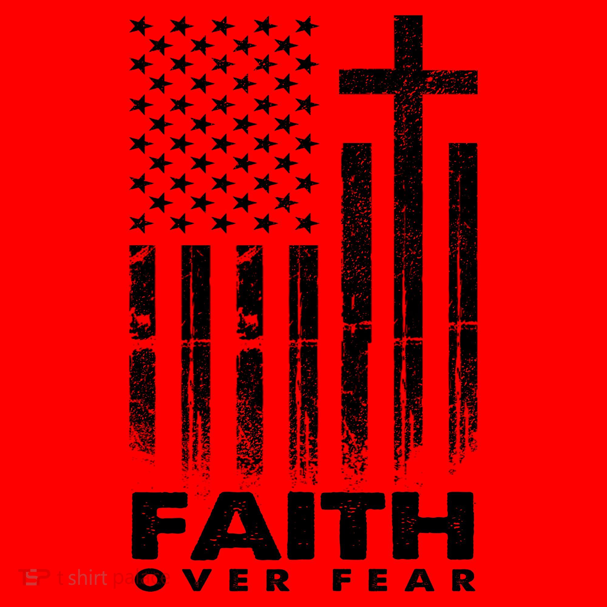 Faith Over Fear American Flag Santa Hat