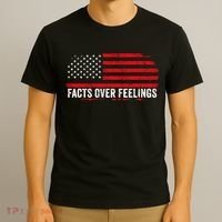Facts Over Feelings Right Conservative Republican Political T-Shirt thumb 3