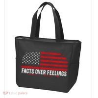 Facts Over Feelings Right Conservative Republican Political Tote Bag thumb 3