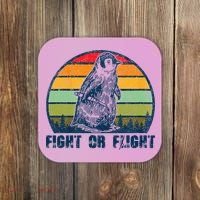 Fight Or Flight Funny Penguin Pun Fight Or Flight Coaster thumb 0