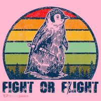 Fight Or Flight Funny Penguin Pun Fight Or Flight Coaster thumb 2