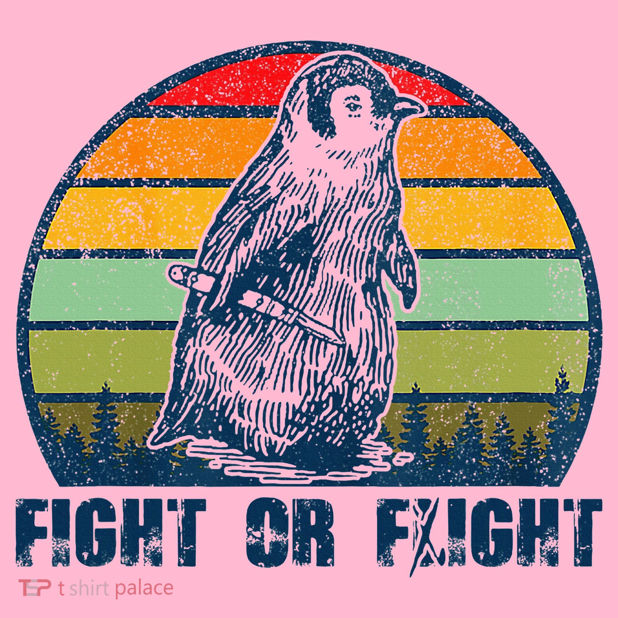 Fight Or Flight Funny Penguin Pun Fight Or Flight Coaster