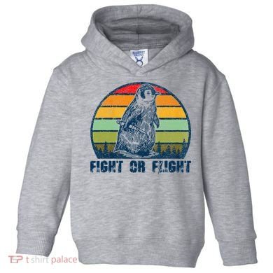 Fight Or Flight Funny Penguin Pun Fight Or Flight Toddler Hoodie
