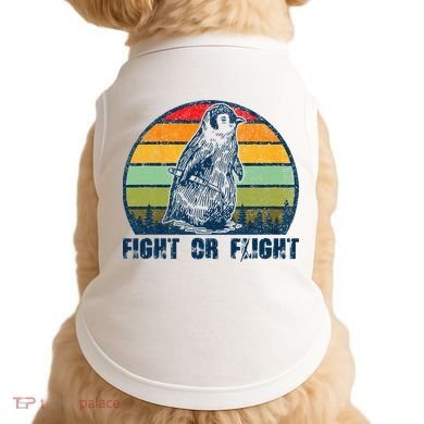 Fight Or Flight Funny Penguin Pun Fight Or Flight Doggie Tank