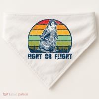 Fight Or Flight Funny Penguin Pun Fight Or Flight USA-Made Doggie Bandana thumb 0