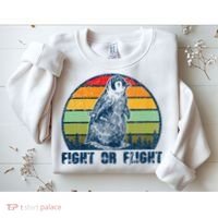 Fight Or Flight Funny Penguin Pun Fight Or Flight Sweatshirt thumb 2