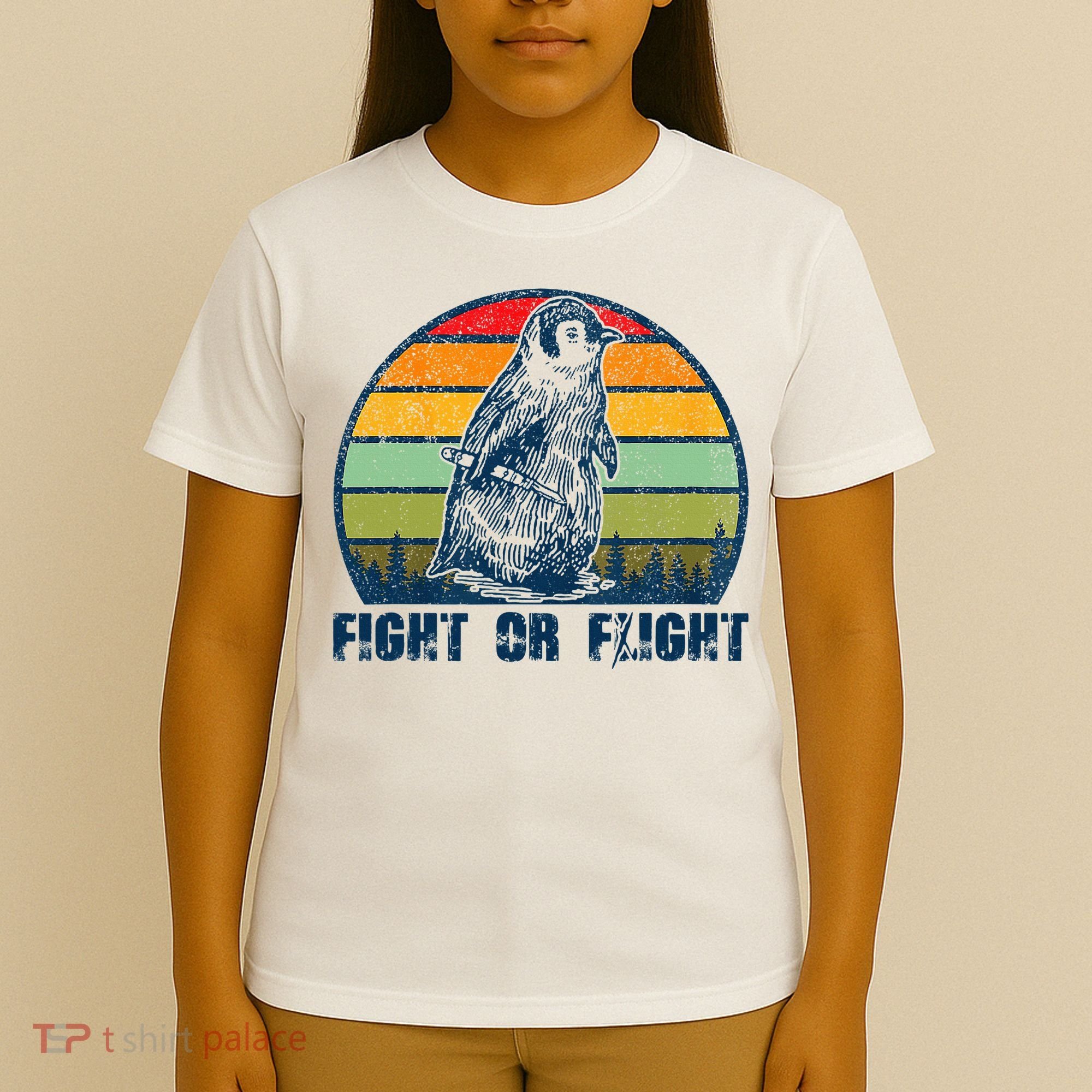 Fight Or Flight Funny Penguin Pun Fight Or Flight T-Shirt