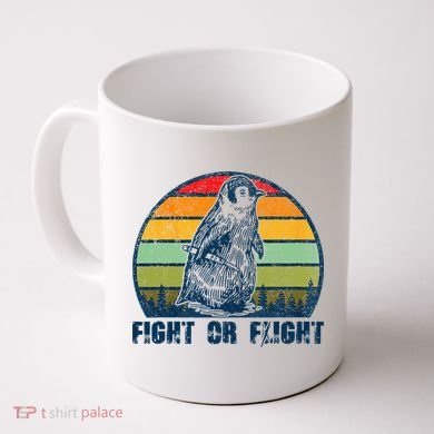 Fight Or Flight Funny Penguin Pun Fight Or Flight Coffee Mug