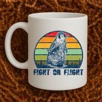 Fight Or Flight Funny Penguin Pun Fight Or Flight Coffee Mug thumb 2
