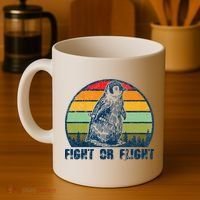 Fight Or Flight Funny Penguin Pun Fight Or Flight Coffee Mug thumb 4