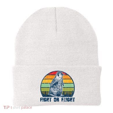 Fight Or Flight Funny Penguin Pun Fight Or Flight Beanie