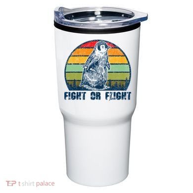 Fight Or Flight Funny Penguin Pun Fight Or Flight Tumbler