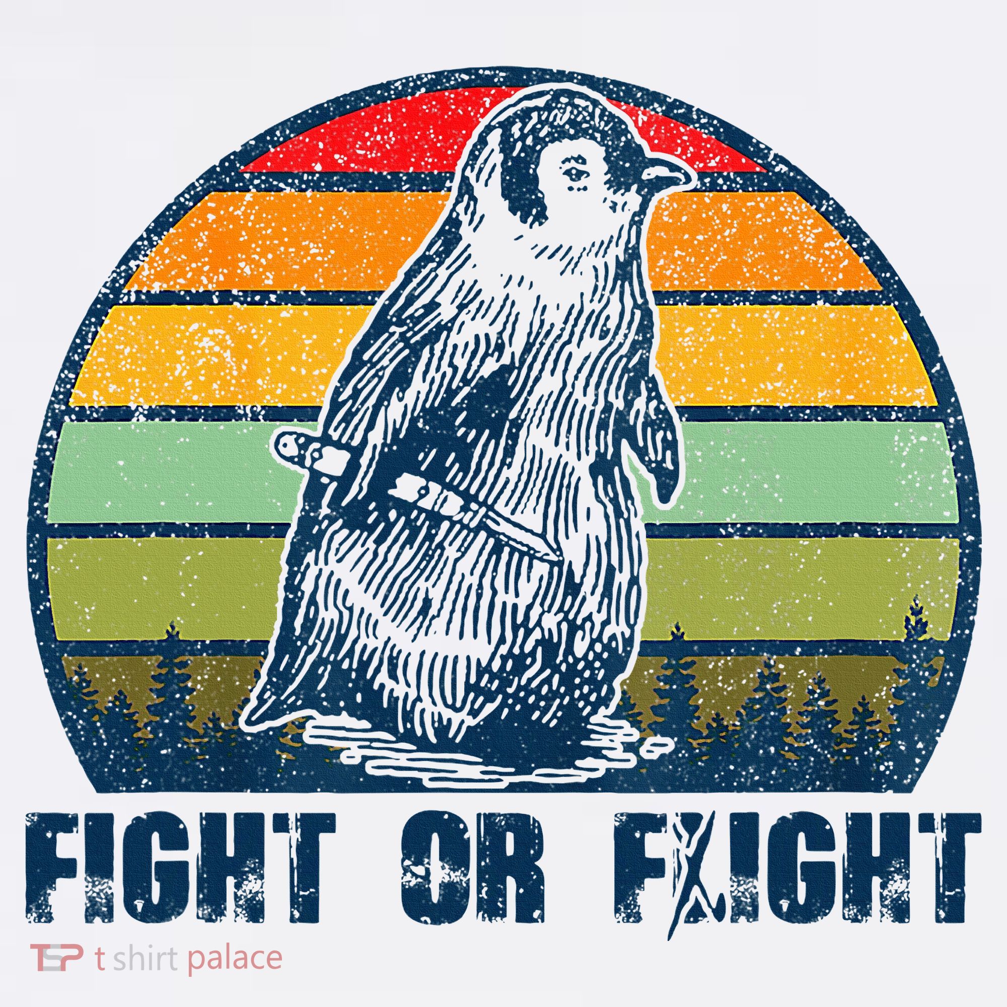 Fight Or Flight Funny Penguin Pun Fight Or Flight Mousepad