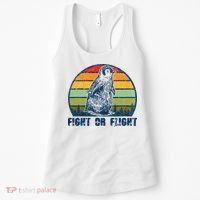 Fight Or Flight Funny Penguin Pun Fight Or Flight Women's Tank Top thumb 0
