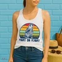 Fight Or Flight Funny Penguin Pun Fight Or Flight Women's Tank Top thumb 2