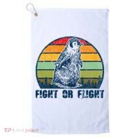 Fight Or Flight Funny Penguin Pun Fight Or Flight Golf Towel thumb 0