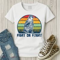 Fight Or Flight Funny Penguin Pun Fight Or Flight Women's T-Shirt thumb 3