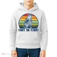 Fight Or Flight Funny Penguin Pun Fight Or Flight Kids Hoodie thumb 4
