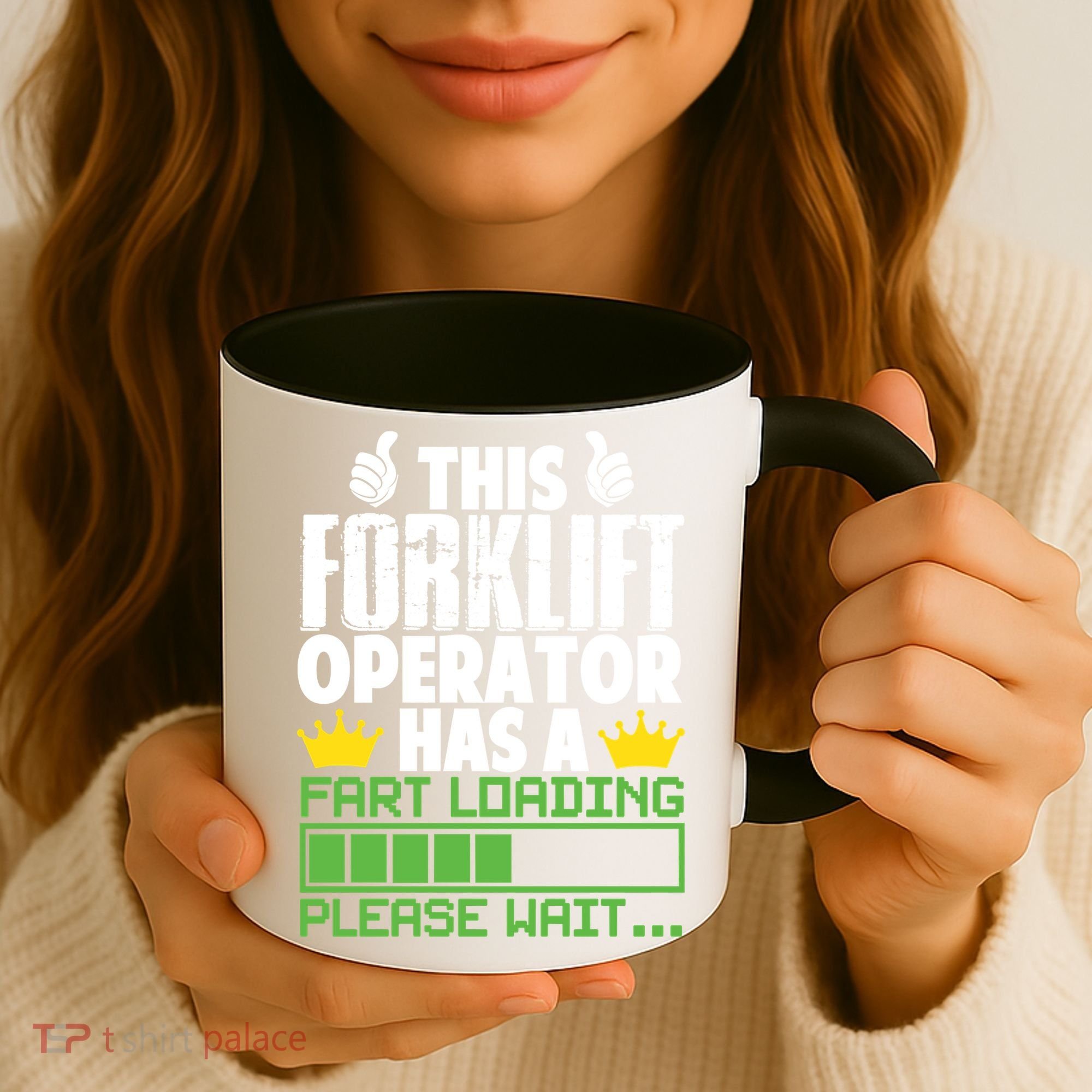 Forklift Operator Fart Loading Oddly Specific Funny Ironic Coffee Mug