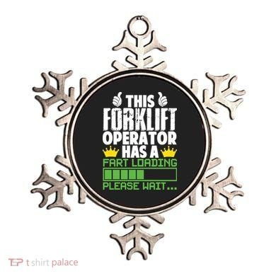 Forklift Operator Fart Loading Oddly Specific Funny Ironic Ornament
