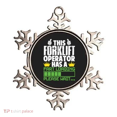 Forklift Operator Fart Loading Oddly Specific Funny Ironic Ornament