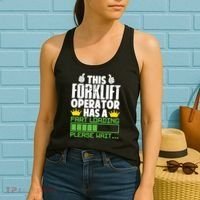 Forklift Operator Fart Loading Oddly Specific Funny Ironic Women's Tank Top thumb 2
