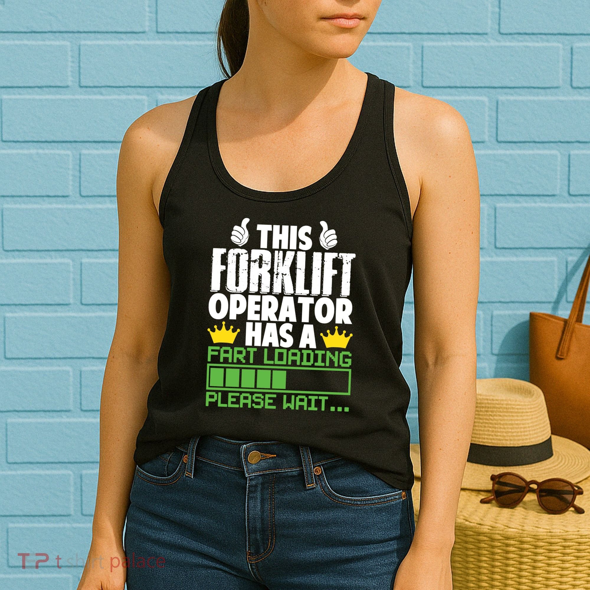 Forklift Operator Fart Loading Oddly Specific Funny Ironic Women's Tank Top