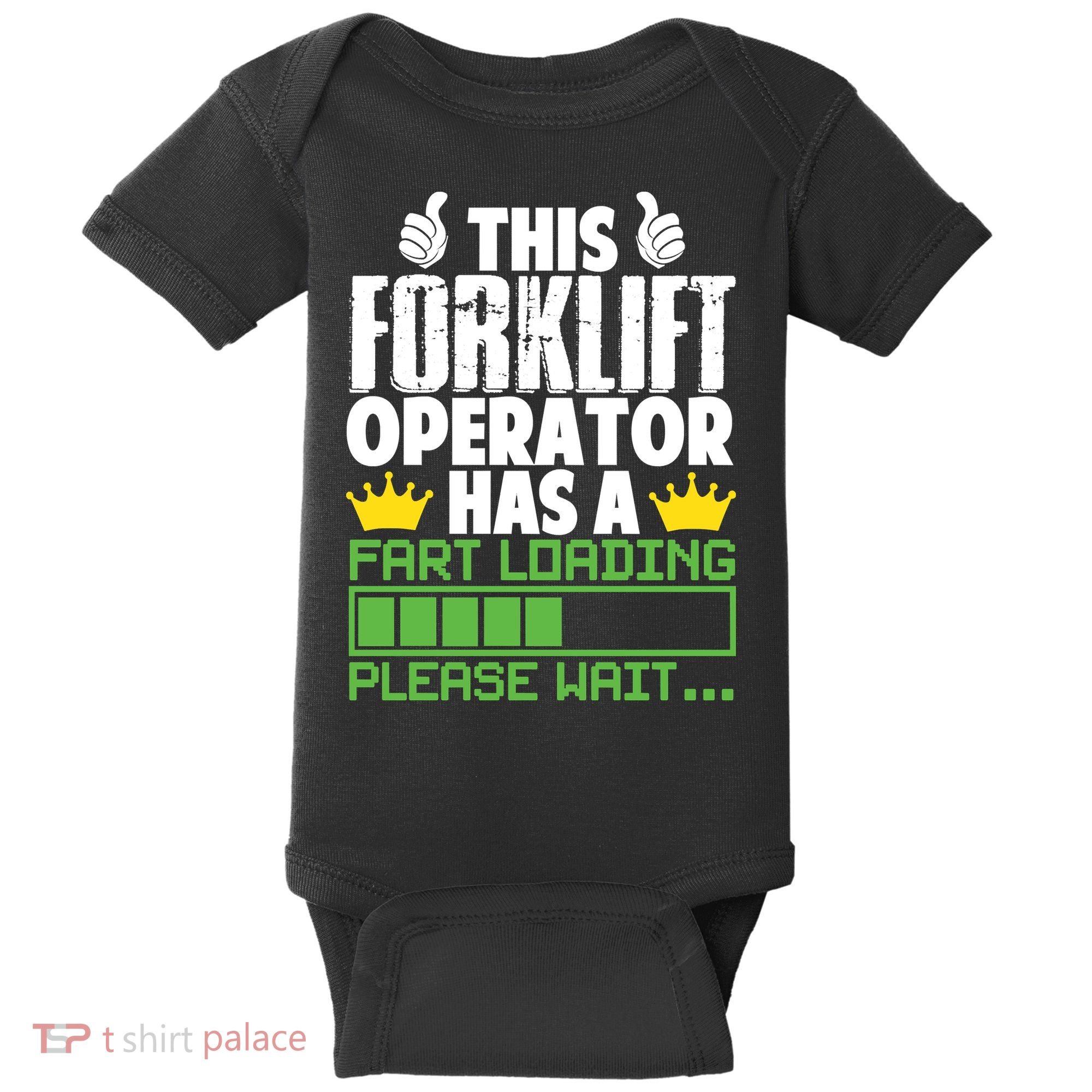 Forklift Operator Fart Loading Oddly Specific Funny Ironic Baby Bodysuit
