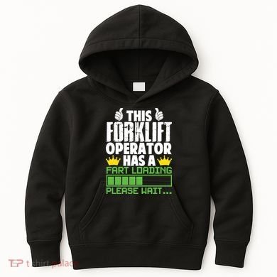 Forklift Operator Fart Loading Oddly Specific Funny Ironic Kids Hoodie