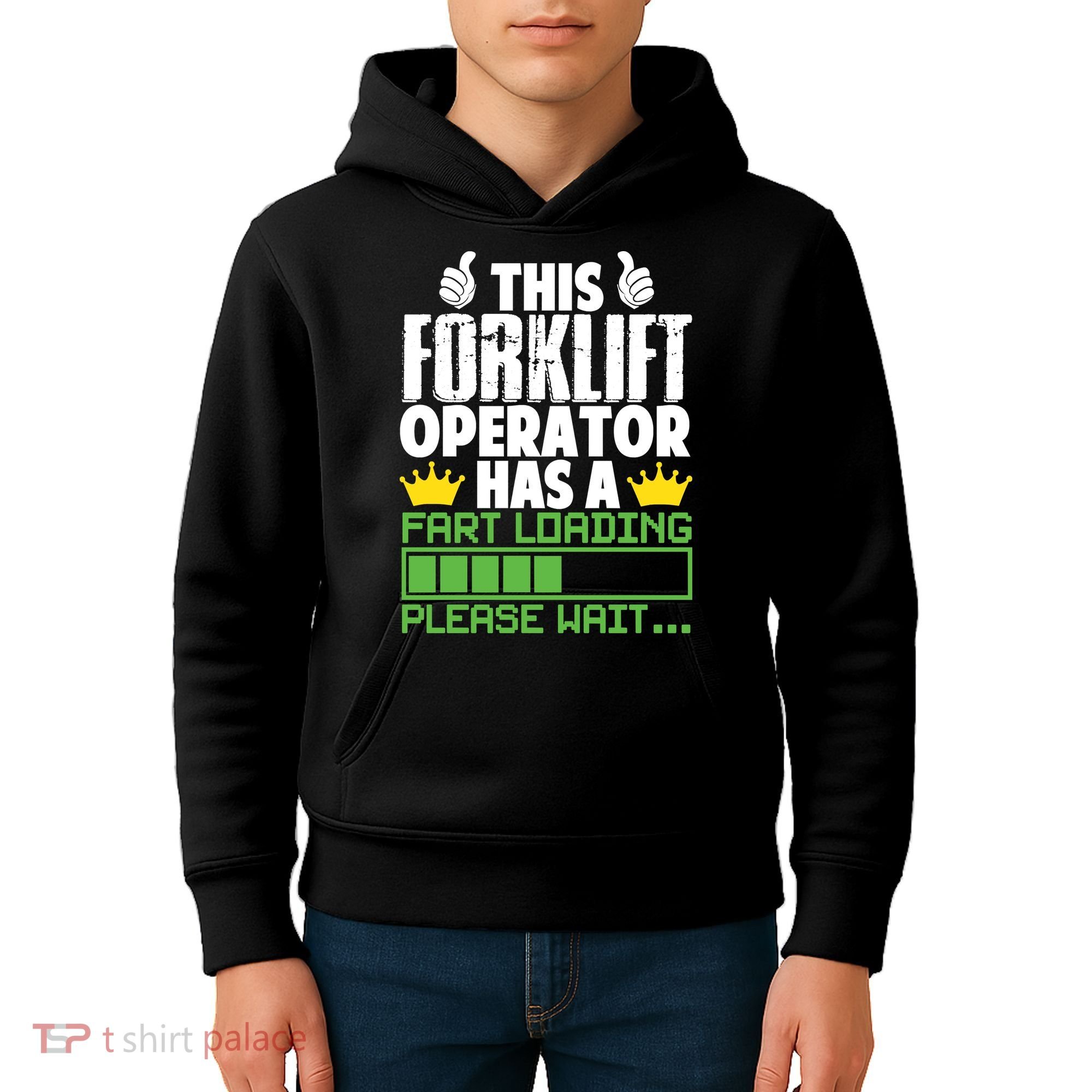 Forklift Operator Fart Loading Oddly Specific Funny Ironic Kids Hoodie