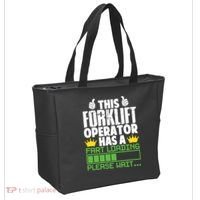 Forklift Operator Fart Loading Oddly Specific Funny Ironic Tote Bag thumb 2
