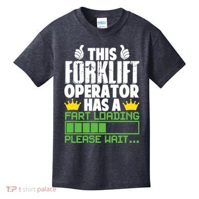 Forklift Operator Fart Loading Oddly Specific Funny Ironic Kids T-Shirt