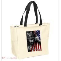 Faith Over Fear God Jesus Christian Flag Tote Bag thumb 2