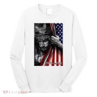 Faith Over Fear God Jesus Christian Flag Long Sleeve Shirt thumb 0