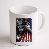 Faith Over Fear God Jesus Christian Flag Coffee Mug thumb 1
