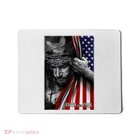 Faith Over Fear God Jesus Christian Flag Mousepad thumb 0