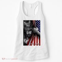 Faith Over Fear God Jesus Christian Flag Women's Tank Top thumb 0