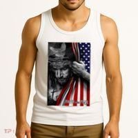 Faith Over Fear God Jesus Christian Flag Tank Top thumb 3