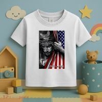 Faith Over Fear God Jesus Christian Flag Toddler T-Shirt thumb 3