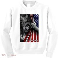 Faith Over Fear God Jesus Christian Flag Kids Sweatshirt thumb 0