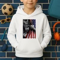 Faith Over Fear God Jesus Christian Flag Kids Hoodie thumb 2