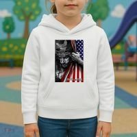 Faith Over Fear God Jesus Christian Flag Kids Hoodie thumb 3