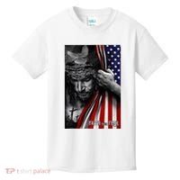 Faith Over Fear God Jesus Christian Flag Kids T-Shirt thumb 0