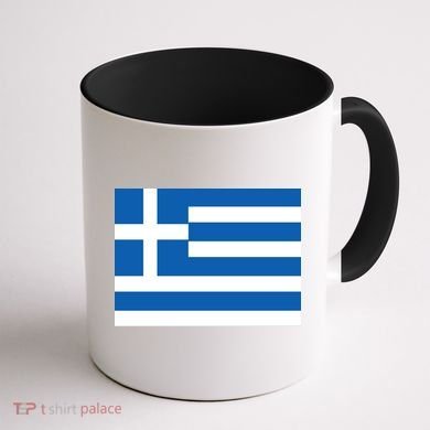Flag of Greece Coffee Mug back