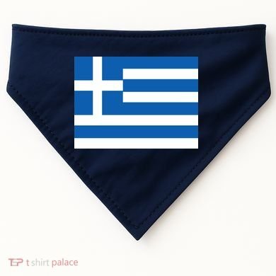 Flag of Greece USA-Made Doggie Bandana
